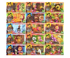 Головоломки Danko Toys Маша и Медведь 20 элементов (M-S20-01,02,03,04,05 ... 16)