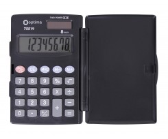 Калькулятор кишеньковий Optima 103х67х10 мм 8 розрядний пластик чорний (O75519)