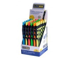 Ручка шариковая Buromax Live Touch, автоматическая, 0,7 мм, масляные чернила, синяя (BM.8270)