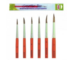 Кисточка VGR колонок круглый №4 короткая ручка (Я17986_BKR-5904)
