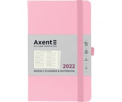 Щотижневик датований Axent Partner Strong 2022 А5- 96 аркушів світло-рожевий (8505-22-49-A)