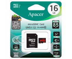 Карточка памяти APACER microSDHC 16GB + adapter (87704)