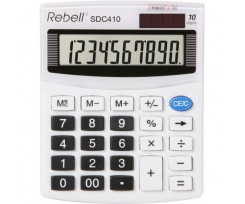 Калькулятор настільний Rebell 125x100x27 мм 10 розрядний білий (SDC 410 BX)
