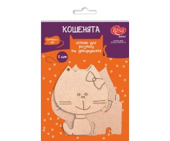 Набір основ для розпису та декорування ROSA TALENT Кошенята 5 шт ДВП (4801190)