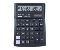 Калькулятор электронный Brilliant 143x192x39мм 12 разрядный пластик черный (BS 0333)