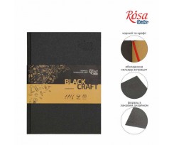 Блокнот Rosa Studio A5 96 аркушів нелінований чорний (16R5009)