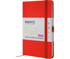 Щотижневик датований 2025 Axent Partner Strong 125x195 мм 192 сторінки червоний (8505-25-05-A)