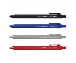 Ручка масляна Buromax Rubber Touch 0.5 мм асорті синя (BM.8363-01)