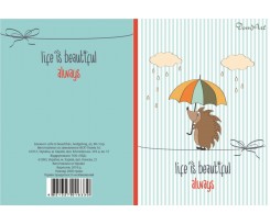 Блокнот DomArt Life is beautiful hedgehog A5 80 листов клетка ассорти (D16330)