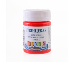Фарба акрилова ЗХК Декола 50 мл червона глянцева (352004)
