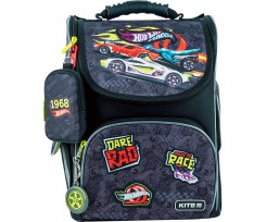 Рюкзак шкільний каркасний Kite Education Hot Wheels 35х25х13 см 11.5 л чорний (HW24-501S)