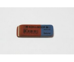 Гумка Koh-I-Noor Blue star червоно-синя 53х16х6 мм (652156)