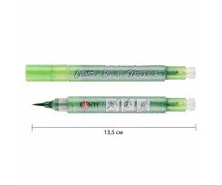 Маркер акварельний Santi Glitter Brush пензель трав'янисто-зелений (390759)