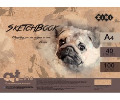 Скетчбук Zibi ART Line А4 40 аркушів нелінований сірий (ZB.1483)