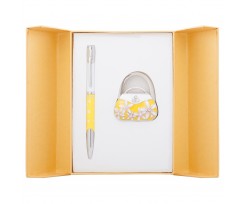 Набір подарунковий Langres Sense ручка кулькова+гачок для сумки жовтий (LS.122031-08)