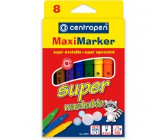 Фломастери Centropen Maxi Super Washable 5 мм 8 кольорів (8770/08)
