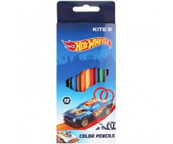 Набір кольорових олівців Kite Hot Wheels 3 мм 12 штук асорті (HW21-051)