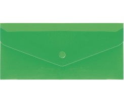 Папка-конверт Economix на кнопке E65 пластиковая глянцевая зеленая (E31306-04)