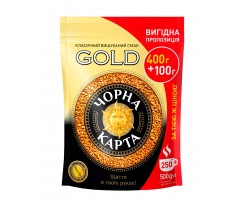 Кофе растворимый Черная карта Gold, пакет, 500 г (ck.52500)