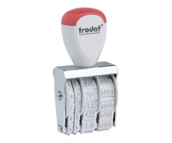 Датер стрічковий Trodat Classic Line шрифт 4 мм металевий сірий (1010)