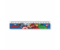 Линейка Yes Marvel.Avengers 15 см прозрачная (370612)