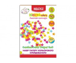 Набір паперу Maxi Неон А4 10 аркушів 5 кольорів (MX21152)