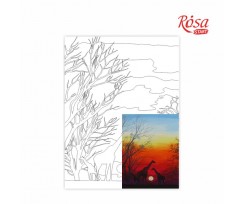 Полотно на картоні з контуром ROSA START Пейзаж №24 30х40 см бавовна акрил (GPA283824)