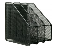 Лоток Axent 3-в-1 вертикальный металлический 250x290x310 мм черный (2128-01-A)