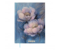 Дневник датированный 2026 г. Buromax Novel A5 336 страниц голубой (BM.2103-14)