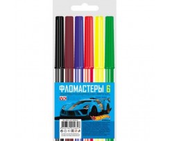 Фломастери Лицензия "Hot Wheels", асорті, 6 шт. (HWSU-12S-1M-6)