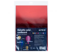 Картон кольоровий металізований Kite А4 8 аркушів (K22-420)