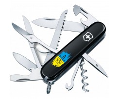 Складаний ніж Victorinox Huntsman Ukraine 15 функцій чорний (Vx13713.3_T1026u)
