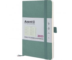 Щотижневик Axent Partner Soft Skin 125x195 мм 96 аркушів сіро-лазурний (8509-23-48-A)