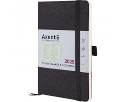 Щотижневик датований 2025 Axent Partner Soft Skin 125x195 мм 192 сторінки чорний (8509-25-01-A)