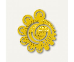 Трафарет Rotring, кола, діаметр 160 мм, пластик, жовтий (S0238341)