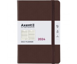 Дневник 2024 Axent Partner Soft Diamond 145х210 мм 184 листа коричневый (8818-24-19-A)