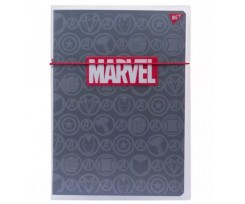 Тетрадь YES Marvel Black А4 48 листов клетка серый (764425)