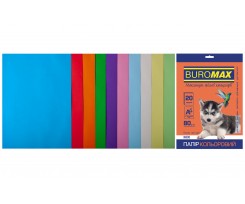 Набір кольорового паперу Buromax Pastel+Intensiv А4 10 кольорів 20 аркушів (BM.2721620-99)