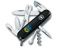 Складаний ніж Victorinox Climber Ukraine 14 функцій чорний (Vx13703.3_T0316u)