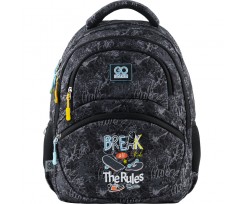 Рюкзак GoPack Education 175M-5 The rules 39x29x12 см 17 л чорний (GO23-175M-5)