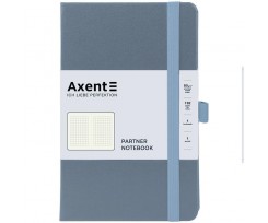 Книга записна Axent Partner 125x195 мм 96 аркушів клітинка сіра (8201-62-A)