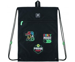 Сумка для обуви Kite SQUAD 46x33 см черная (K24-601M-22)