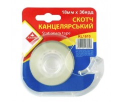Стрічка клейка Klerk канцелярська 18 мм х 36 ярдів прозора (Я13005_KL1610)