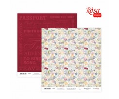 Бумага для скрапбукинга ROSA TALENT Make your journey 4 двусторонний 30х30 см 200 г / м2 (5316016)