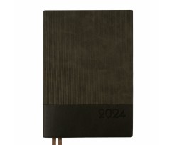 Щоденник датований Leo Planner Velvet 2024 А5 368 сторінок т. зелений (252428)