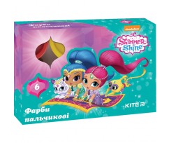 Фарби пальчикові Kite Shimmer&Shine, 6 кольорів, 35 мл (SH18-064)