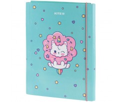 Папка для праці Kite Rainbow Catcorn А4 бірюзова (K23-213-01)