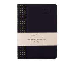 Щоденник датований Leo Planner Destiny 2024 А5 368 сторінок графіт (252438)