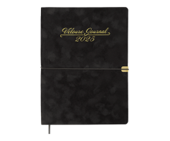 Дневник датированный 2025 Buromax VELOUR А4 336 страниц черный (BM.2771-01)