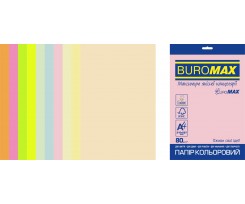 Папір кольоровий Buromax Pastel+Neon А4 50 аркушів асорті (BM.2721750E-99)